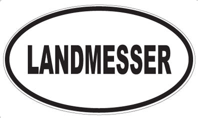 LANDMESSER - Oval Sticker