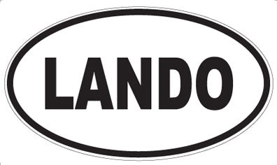 LANDO - Oval Sticker