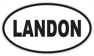 LANDON - Oval Sticker