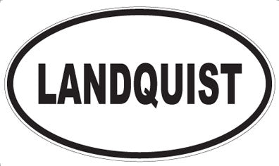 LANDQUIST - Oval Sticker