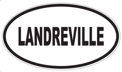 LANDREVILLE - Oval Magnet