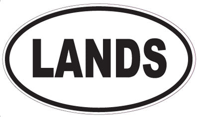 LANDS - Oval Sticker
