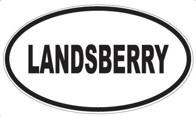 LANDSBERRY - Oval Sticker