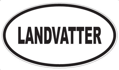 LANDVATTER - Oval Magnet