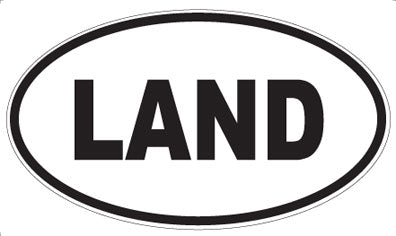 LAND - Oval Magnet