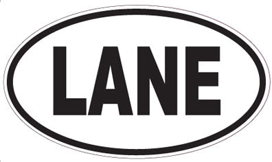 LANE - Oval Sticker