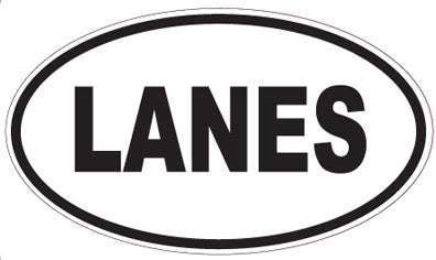 LANES - Oval Sticker