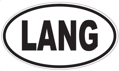 LANG - Oval Sticker