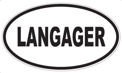 LANGAGER - Oval Magnet
