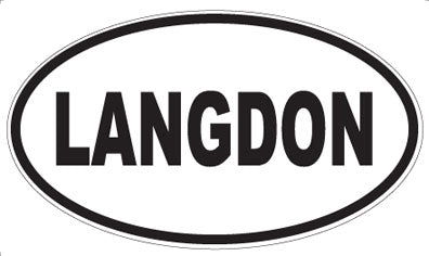 LANGDON - Oval Magnet