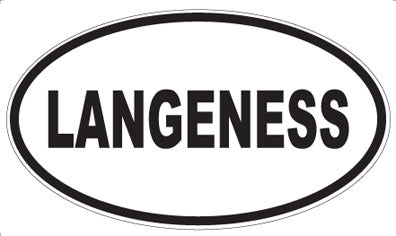 LANGENESS - Oval Magnet