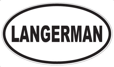 LANGERMAN - Oval Magnet