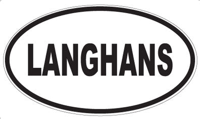 LANGHANS - Oval Sticker