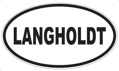 LANGHOLDT - Oval Sticker