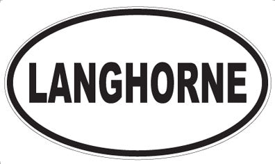 LANGHORNE - Oval Sticker