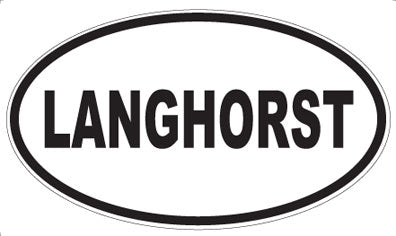 LANGHORST - Oval Sticker