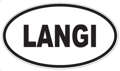 LANGI - Oval Sticker