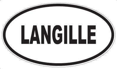 LANGILLE - Oval Magnet