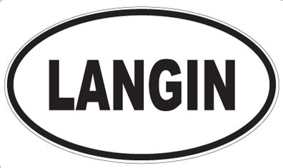 LANGIN - Oval Sticker