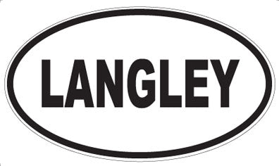 LANGLEY - Oval Sticker