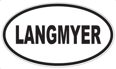 LANGMYER - Oval Sticker