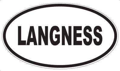 LANGNESS - Oval Sticker