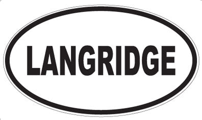 LANGRIDGE - Oval Sticker