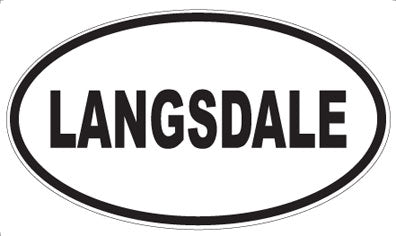 LANGSDALE - Oval Sticker