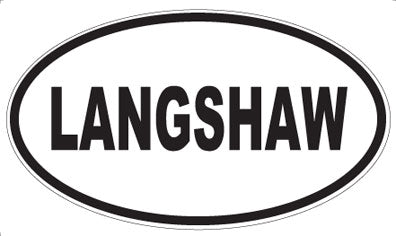 LANGSHAW - Oval Magnet