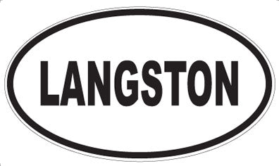 LANGSTON - Oval Magnet