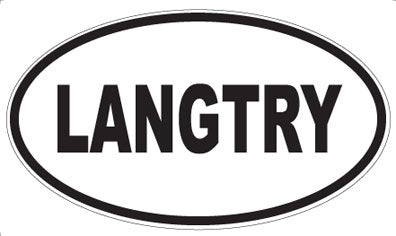 LANGTRY - Oval Magnet