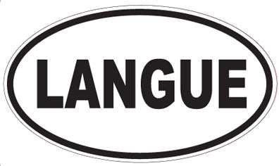 LANGUE - Oval Sticker