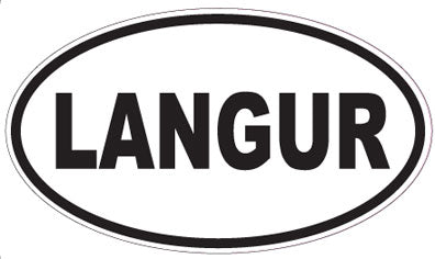 LANGUR - Oval Sticker