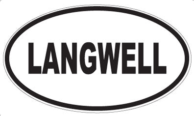 LANGWELL - Oval Sticker