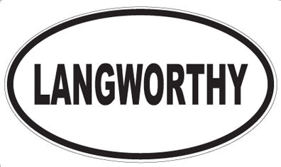 LANGWORTHY - Oval Sticker