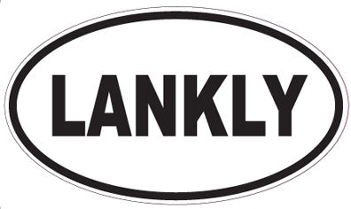 LANKLY - Oval Sticker
