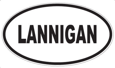 LANNIGAN - Oval Magnet