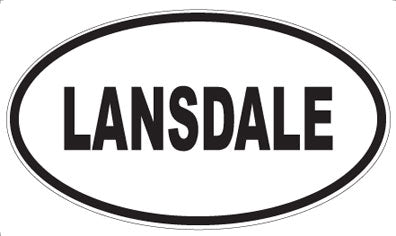 LANSDALE - Oval Magnet