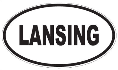 LANSING - Oval Sticker