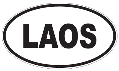 LAOS - Oval Sticker