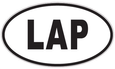 LAP - 3 Letter Initials Oval Sticker