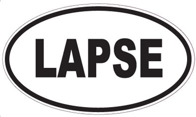 LAPSE - Oval Sticker