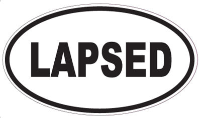 LAPSED - Oval Sticker
