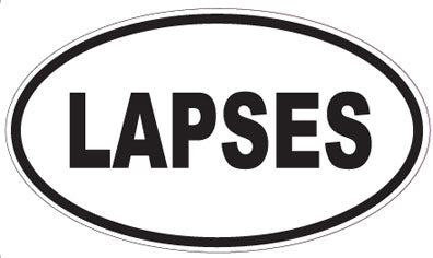 LAPSES - Oval Sticker