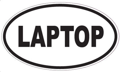 LAPTOP - Oval Sticker