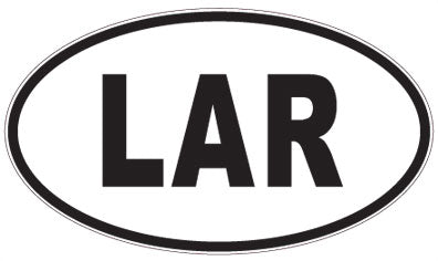 LAR - 3 Letter Initials Oval Sticker