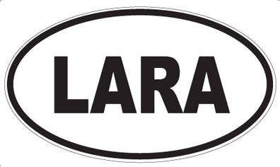 LARA - Oval Sticker