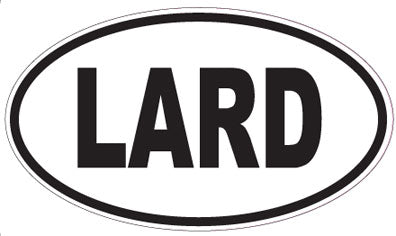 LARD - Oval Sticker