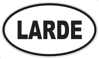 LARDE - Oval Sticker