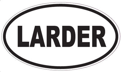 LARDER - Oval Sticker